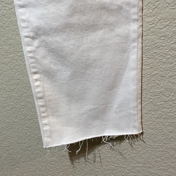 Madewell Jeans Women Size 27 White Perfect Vintage 90s High-Rise Raw-Hem Mom NWT - Picture 5 of 11